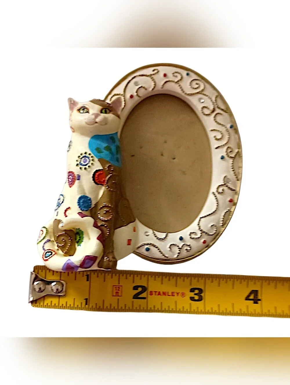 Kleo Kats Mini Cat Picture Photo Frame Hand Painted Whimsical Collectible Resin